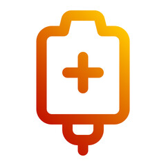 blood bag gradient icon