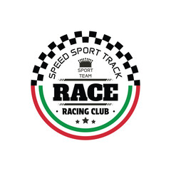 White Italy racing emblem