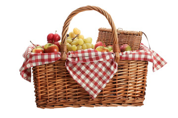 Fototapeta na wymiar Wicker Baskets with Fresh Fruit