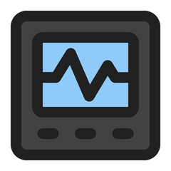 cardiogram line color icon