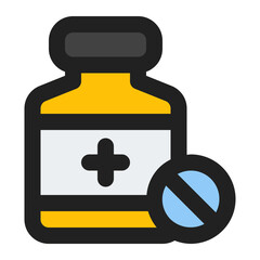 medicine line color icon