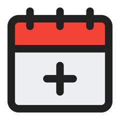 Obraz premium medical appointment line color icon