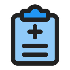 Obraz premium medical report line color icon