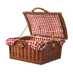 Classic Picnic Basket Isolated