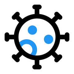Obraz premium virus line color icon