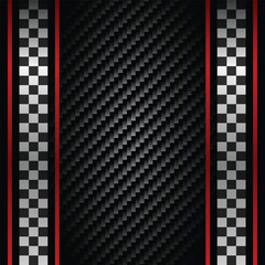 Black and white carbon checkered circle