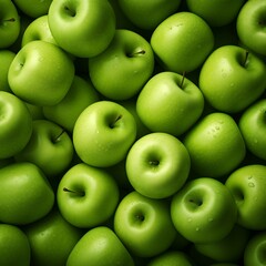Fresh ripe Green apples as background