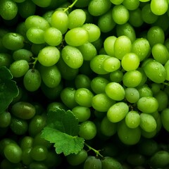 Fresh ripe Green grapess as background