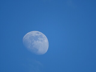 moon and blue sky