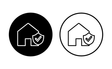 House insurance icon set. house protection icon.