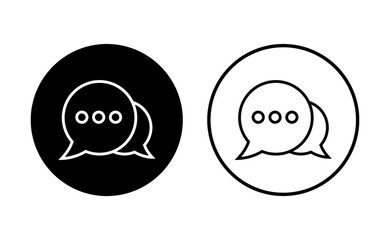 Chat icon set. speech bubble icon. comment icon vector. message. contact us