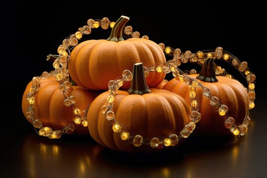 Glowing Pumpkins: Surround jewelry with pumpkins that emit an eerie glow.