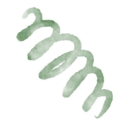 Squiggly Lines Abstract Watercolor