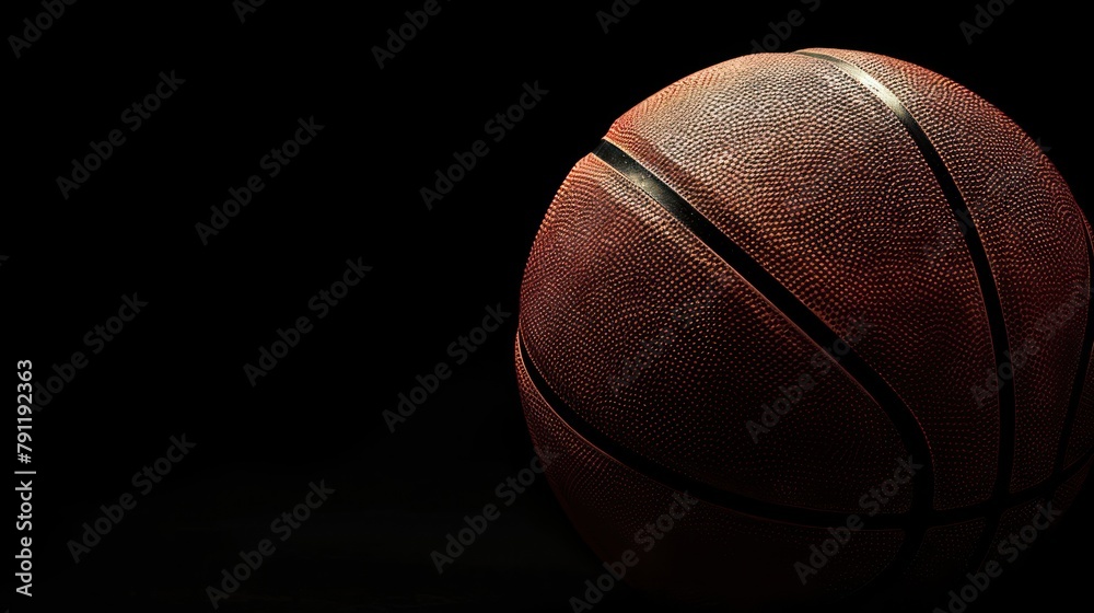 Sticker Used Basketball with Dark Background