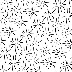 The lines are collected in bunches and imitate a field of flowers from above.