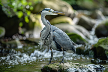 Fototapeta premium grey heron ardea cinerea
