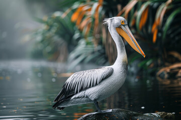 pelican on the pier