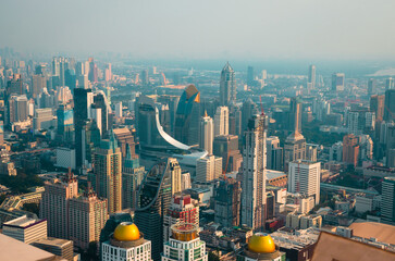 Business district with skyscrapers in Bangkok, Thailand - 791198551