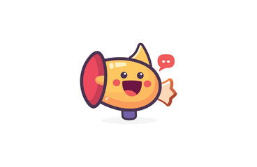 Cute Speaker Mascot style logo design