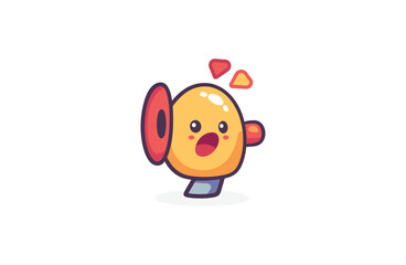 Cute Speaker Mascot style logo design