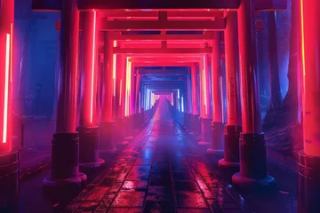 Fotobehang Kyoto Neon Background © ditaja