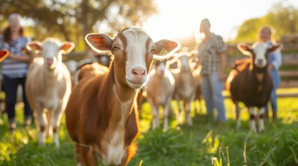 Educational programs teaching consumers about sustainable and ethical livestock farming practices - obrazy, fototapety, plakaty