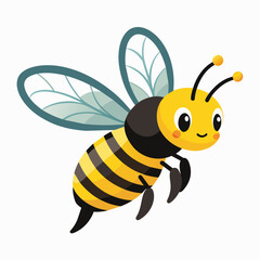 bee and honey Vector illustration