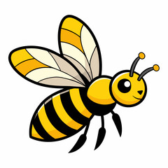 bee and honey Vector illustration