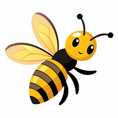 bee and honey Vector illustration