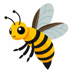 bee and honey Vector illustration