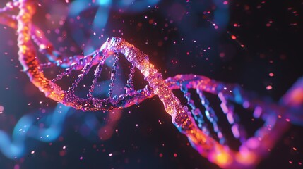 DNA Molecule Scientific Illustration - obrazy, fototapety, plakaty