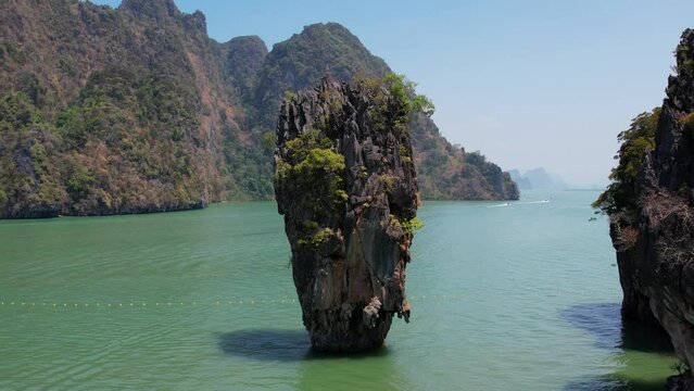 Aerial view of James bond island