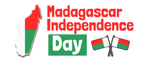 Madagascar independence day banner vector design