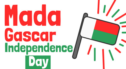 Madagascar independence day banner vector design