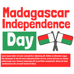 Madagascar independence day social media vector design