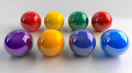Colorful 3D Spheres Set