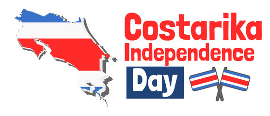 Costarica independence day banner vector design