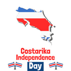 Costarica independence day social media vector design