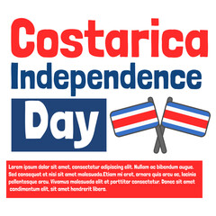 Costarica independence day social media vector design