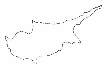 Cyprus outline map