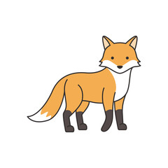 Cute cartoon fox vector illustration