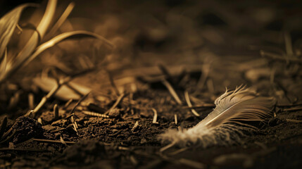 Fallen Feather: Intricate Details, Soft Texture
