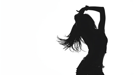 Silhouette of K pop girl group dancing