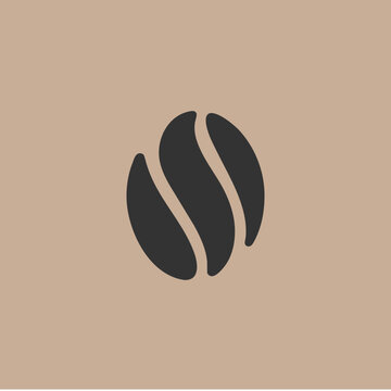 Letter S coffee bean logo icon vector