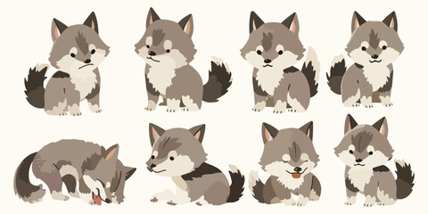 wolf clipart vector for graphic resources