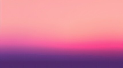 A tranquil gradient of sunset colors over a silhouetted landscape.