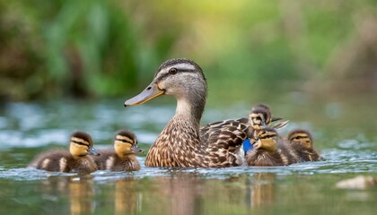 Fototapeta premium two ducks in the pond duck, bird, water, nature, mallard, animal, lake, wildlife