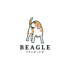 Beagle logo design with monoline 2