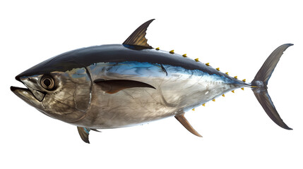 Atlantic bluefin tuna ocean fish isolated on white background