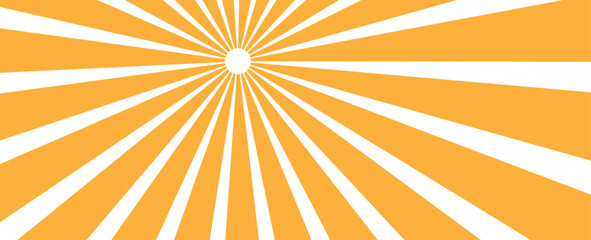 Sun ray retro background vector burst light. Sunrise or sunset retro design. banner, cover, poster, flyer, brochure, website, card, placard. vector illustration